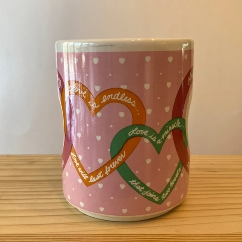 PAPEL Cut Out‎ Heart Ceramic Coffee Mug Pink